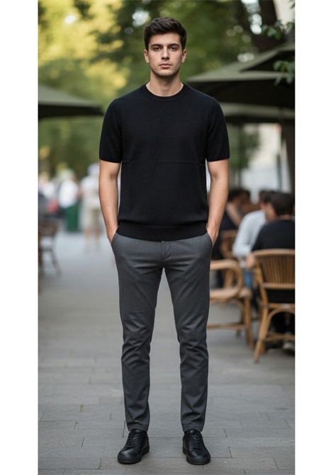 maglia Girocollo classico con bordi a costine. OUTFIT | Maglie | OUMC0009 LY00149000